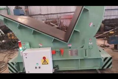 “Compact Steel Coil Upender Machine for Efficient Handling”