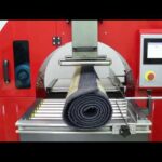 Compact horizontal stretch wrapper for long board, box, and steel profiles.