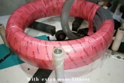 Compact horizontal wire packing machine for G.I. wires.