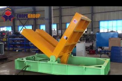 Compact hydraulic device for spool, drum, and steel coil tilting and turning.