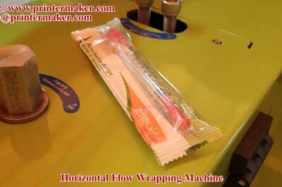 Compact machine for efficient horizontal flow wrapping with minimal space requirement.