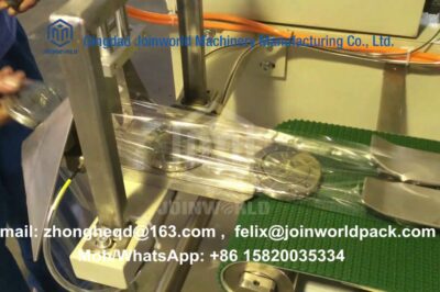 Compact machine for packing bearings with flow pack technology by Joinworld.