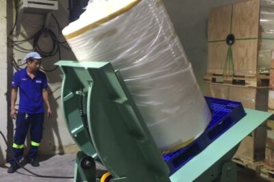 Compact machine for turning paper/coils/reels/LDPE rolls.