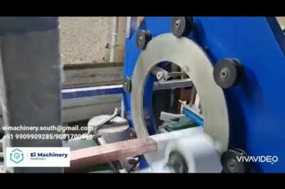 Dual roll copper profile wrapping machine for orbital and stretch ring wrapping.