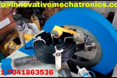 Flexible wire wrapping and packing machine for PVC insulated wire & cable.