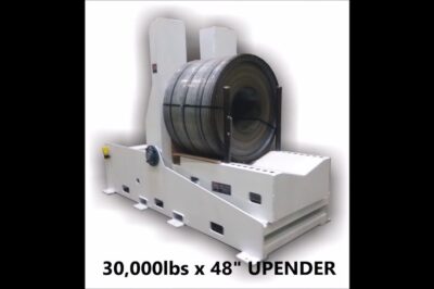 Heavy-duty coil upender for steel, molds, dies, and bulky items.