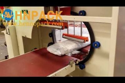 Horizontal Stretch Wrapper Wrapping for Banding Boards with Hennopack Orbital