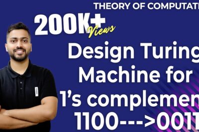One’s Complement Turing Machine: Transition Table & Diagram Simplified.