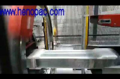 Orbital stretch wrapping machine with horizontal spiral design.