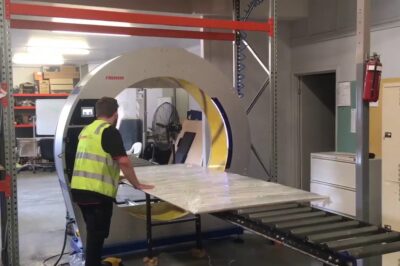 Orbital wrapping machine for efficient packaging.
