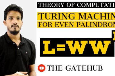 Palindrome Turing Machine (Even length)