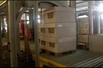 Pallet Strapping and Wrapping Machine with Horizontal Orbital Stretch