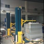Pallet wrapping and stretch wrapping operation explained in under 12 words.