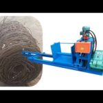 recycling machine converts old iron wire into packing material