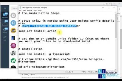 Setting up a Typescript Aria Telegram Torrent Mirror Bot