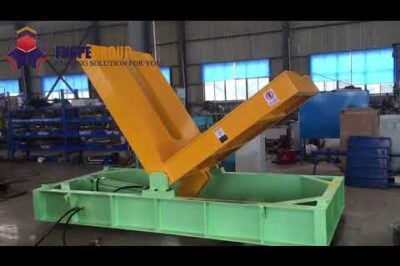 Spool, drum, and coil upender and tiler: Hydraulic solution.