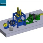 wire coil bundling and strapping for compacting and securing.