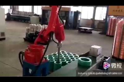 Wire coil palletizing system for cable coils