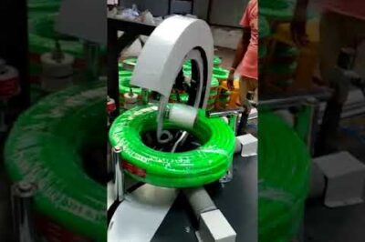 Wrap machine for horizontal pipes.