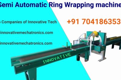 Wrap rings with conveyor using semi-automatic or manual orbital machine.