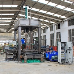 Automatic steel wire coil compacting and strapping line